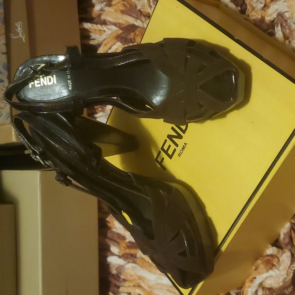 Fendi Heels Brown NEW - Picture 5 of 16
